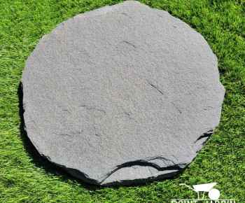 Pas Japonais Rond Basalt Noir – Pierre Naturelle, Forme Ronde