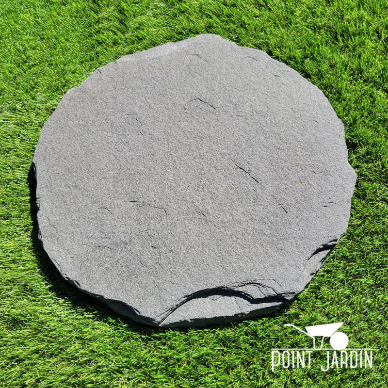 Pas Japonais Rond Noir en Basalt, Pierre Naturelle pour Allées Pas Japonais Rond Noir en Basalt, Pierre Naturelle pour Allées