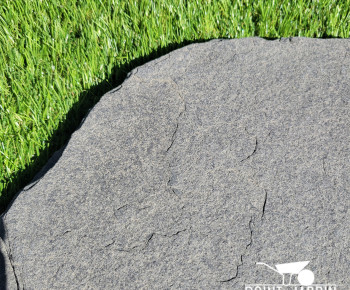 Pas Japonais Rond Noir en Basalt, Pierre Naturelle pour Allées