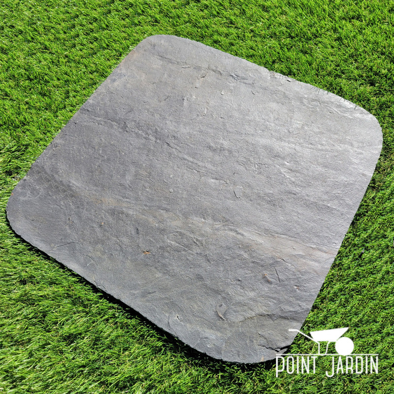 Palis d'Ardoise naturelle d'Espagne 50cm forme Carré avec Bords Ronds Palis d'Ardoise naturelle d'Espagne 50cm forme Carré avec Bords Ronds