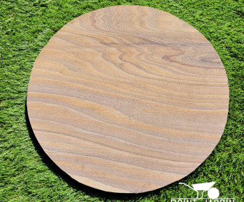 Pas Japonais Rond Turkin en Marbre – Pierre Naturelle, Forme Ronde