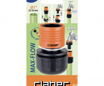 Raccord Grand Débit 25 mm pour arrosage professionnel - Claber