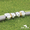 Conjonction 2 Voies Claber – Laiton chromé, raccords Quick-Click