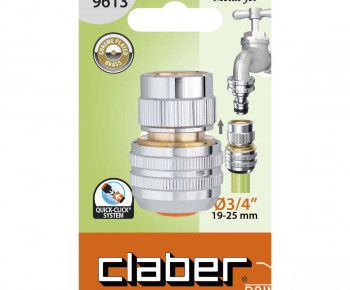 Raccord automatique Ø 19 mm Claber avec système Quick-Click